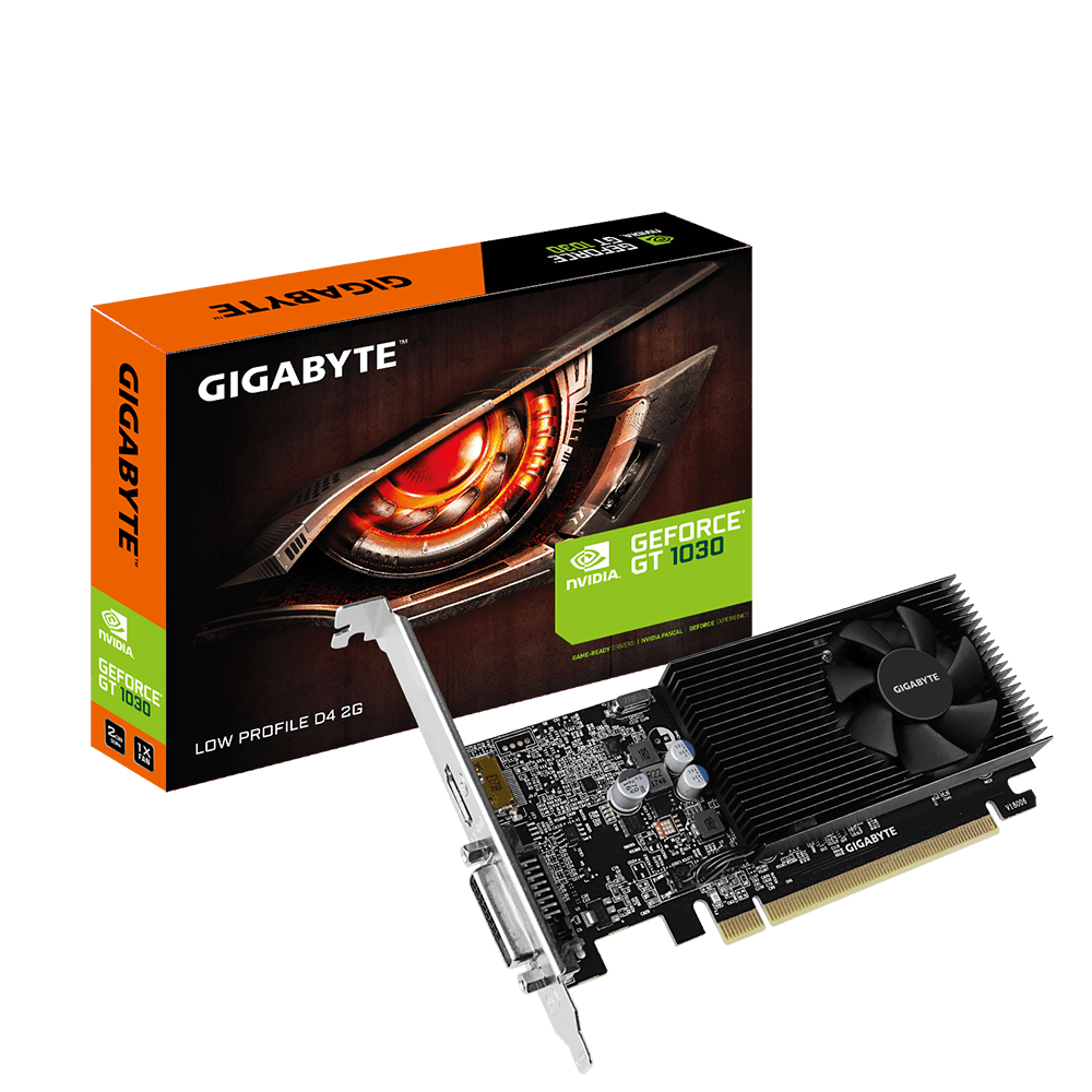 TARJETA DE VIDEO NVIDIA GIGABYTE GEFORCE GT 1030 2GB DDR4 LOW PROFILE JE  Sistem