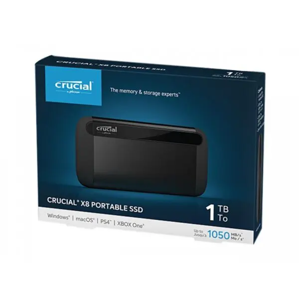 Disco Externo SSD 1TB Crucial X8 USB-C | JE Sistem