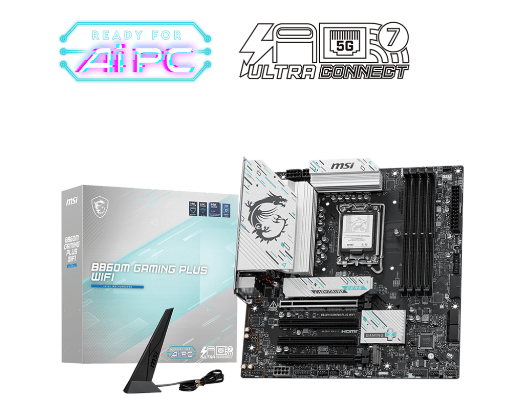 BOARD MSI B860M GAMING PLUS WIFI DDR5 (A V R) LGA 1851 CORE ULTRA