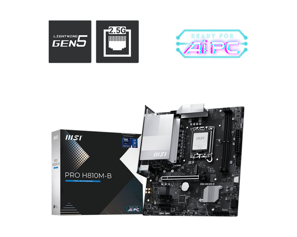 BOARD MSI PRO H810M – B DDR5 (A V R) LGA 1851 CORE ULTRA