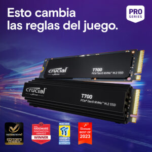 DISCO SSD M.2 CRUCIAL 4 TB T700 Gen5 NVMe 2280 DISIPADO - Imagen 2